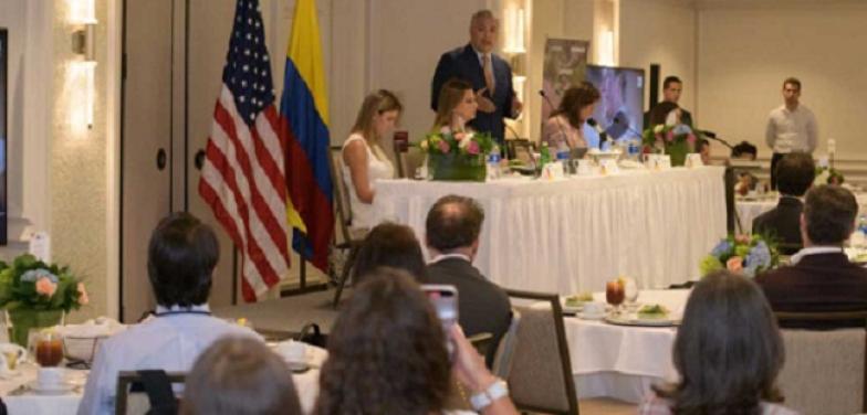Duque destaca indicadores de crecimiento del país y el proceso de transición energética en Miami