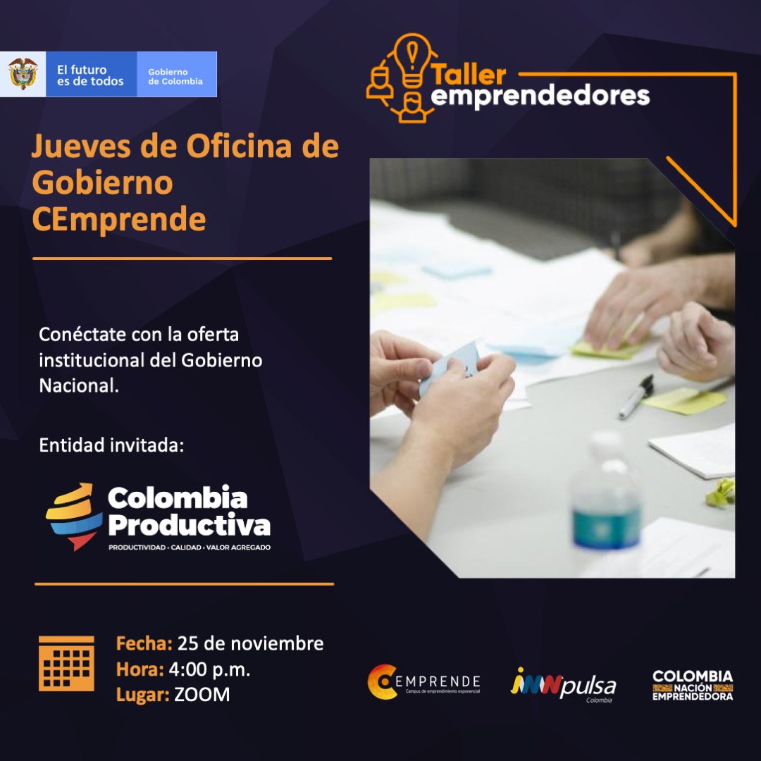 Oficina de gobierno Colombia productiva