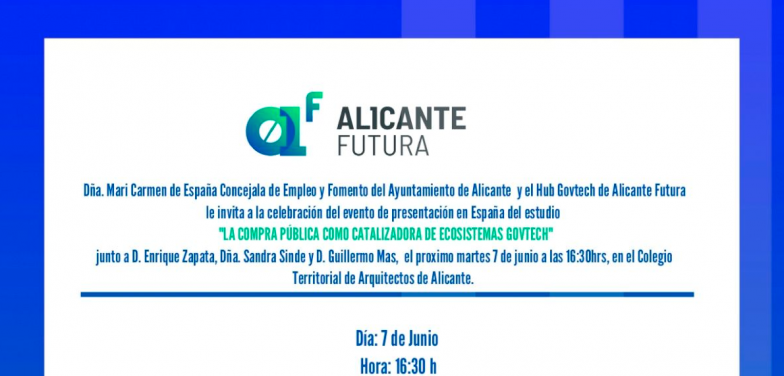 Alicante Futura analiza en su Govtech Academy la compra pública como catalizador de ecosistemas de gobernanza