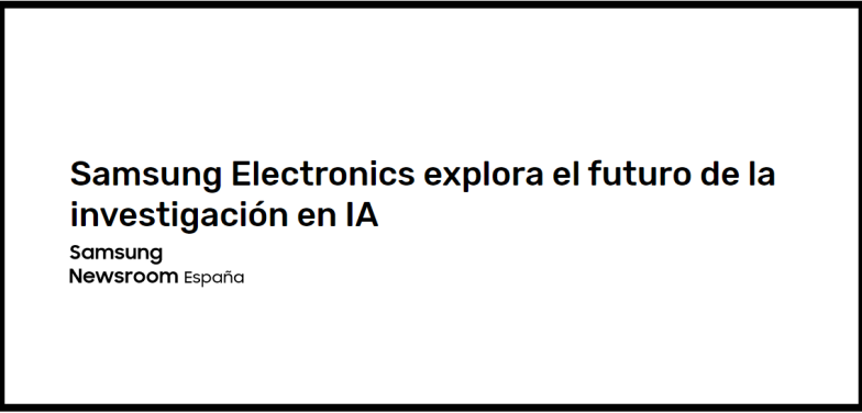 Samsung Electronics explora el futuro de la investigación en IA