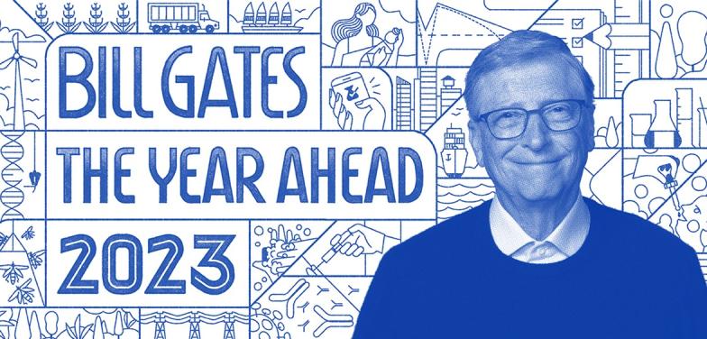 Cambio climático e inteligencia artificial entre las predicciones de Bill Gates para 2023