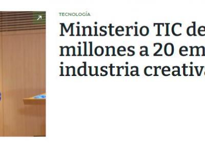 Ministerio TIC destinó $1.296 millones a 20 empresas de la industria creativa digital