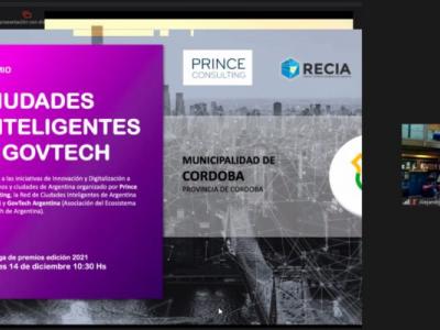 Por sus programas innovadores, Córdoba es una de las nueve ganadoras del premio a las Ciudades Digitales y GovTech