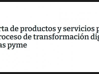 Oferta de productos y servicios para el proceso de transformación digital de las pyme